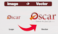 do manually redraw and vectorize your logo or image tracing