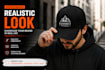 create realistic cap mockup with your logo for clothing brands