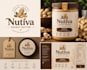 design modern food packaging and label with logo