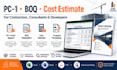 prepare bidding documents, tender documents, boq and pci
