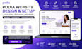desigh podia sales page blog setup navigation  responsive website builder