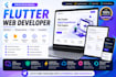 develop a modern flutter web website with responsive UI