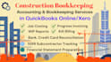 setup construction bookkeeping in quickbooks online for contractors and builders