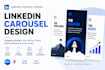 design premium linkedin carousel posts for personal brands and saas