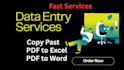 do excel data entry, copy paste, and bookkeeping tasks
