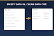 scrape, clean, and organize business data into a spreadsheet
