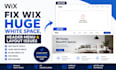 fix wix huge white space, header menu, and layout issues