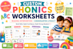 create personalized phonics and reading intervention worksheets for kindergarten