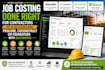 set up job costing for contractors using procore, coconstruct or foundation, qb