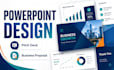 design powerpoint presentation, pitch deck and business proposal
