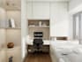 photorealistic nordic minimalist interior design and 3d architectural rendering