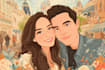 do a cartoon couple in disney style