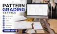 pattern grading, grading service, multi size sewing pattern, dxf, ai, PDF patter