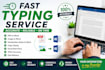 data entry, copy typing and PDF conversion