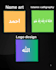 create islamic calligraphy logo, quran ayat frame art