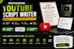 write engaging youtube script with ai research