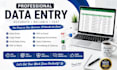 do accurate data entry, excel, word, PDF conversion and administrative support