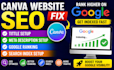 canva website seo fix tittle meta description setup google ranking search index