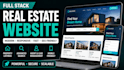 develop a responsive real estate website with admin panel