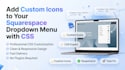 add custom icons to your squarespace dropdown menu with CSS