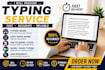 do fast and accurate data entry