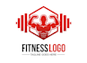 create a modern gym and fitness logo design