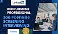 do sourcing, technical recruitment by using linkedin