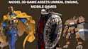 model high quality 3d game assets for unity, unreal engine, and mobile games