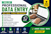 do professional data entry, copy paste, typing, and web research