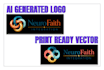 recreate ai generated logo into print ready vector files