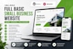 build basic website small business website, fully functional