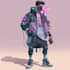 cyberpunk hacker character art