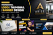 create professional logo, youtube thumbnails, and banners