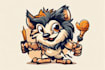 make cute mascot and cartoon character logo