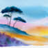 hand drawn artistic watercolor art