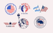 design usa flag, american, patriotic logo