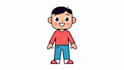 draw a vector 2d character, cartoon character