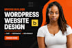 build professional wordpress website with bricks builder, redesign wordpress web