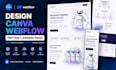 design canva webflow peptide landing page peptide webflow canva website design