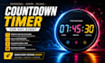 create animated countdown timer video up to anytime