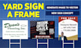 design custom yard sign design, real estate yard signs, ai image ready print