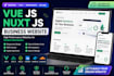 develop a modern business website using vue js and nuxt js
