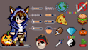 do pixel art animation 2d pixel character pixel art sprite sheet 2d game art