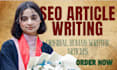 do SEO content writing, blog post writing, article writing