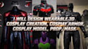 design wearable 3d cosplay creation, cosplay armor, cosplay model, prop, mask