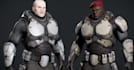 model sci fi armor, mech suit and hard surface character