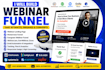build webinar funnel, webinar landing page, masterclass funnel, webinarjam