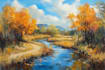 paint landscape in oil painting