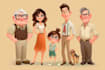 design a professional disney family art