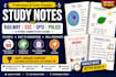 create study notes, thumbnails and PDF design